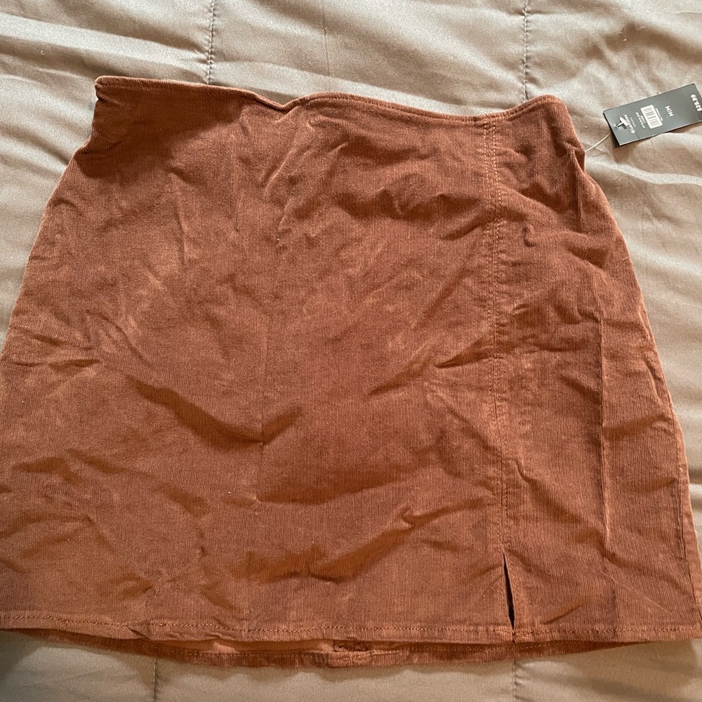 Bluenotes Rust Corduroy Mini Skirt